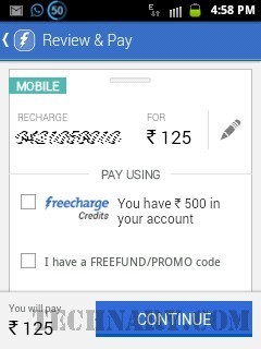 FreeCharge Android App