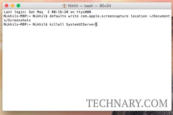 Changing the Default location of Screenshot