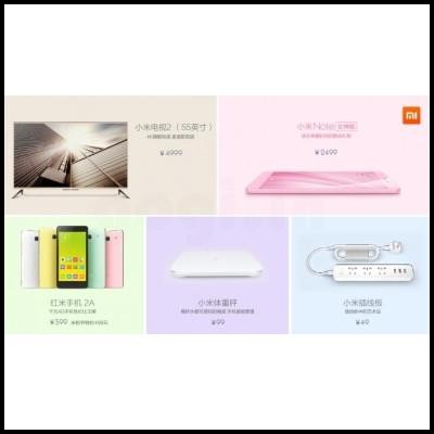 Xiaomi Mi Note(Pink Edition), Redmi 2A, Smart Scale, Power Strip Mi TV 2 announced