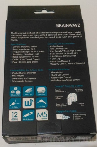 Brainwavz M5 Review - Earphones for mild music and calling