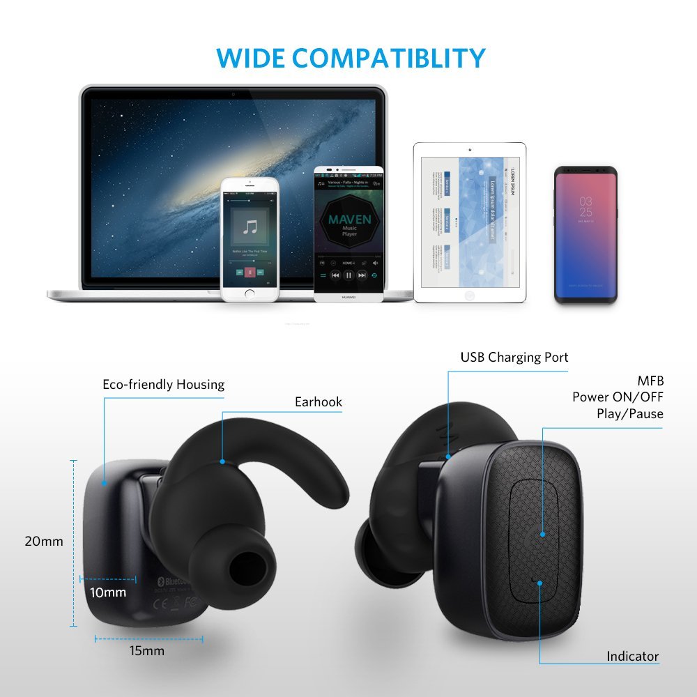 SmartOmi Wireless Earbuds - Alternative for Airpods