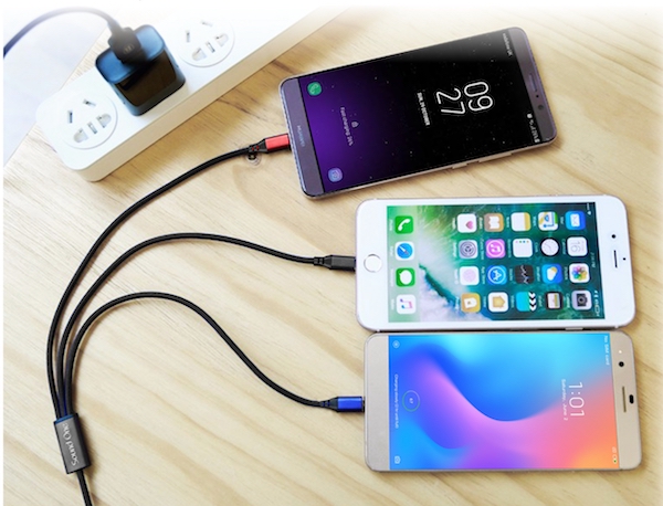 Sound One 3 in 1 Nylon Braided Multi USB charging cable launched