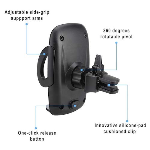 Beam Electronics Universal Smartphone Car Air Vent Mount Holder Cradle Overview