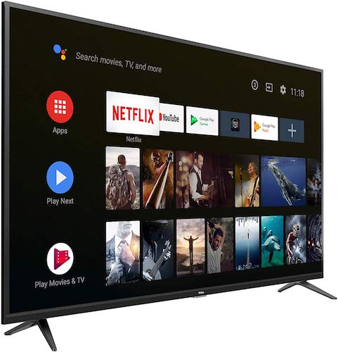 TCL 138.78 cm (55 inches) AI 4K UHD Certified Android Smart LED TV 55P8 (Black) (2019 Model)