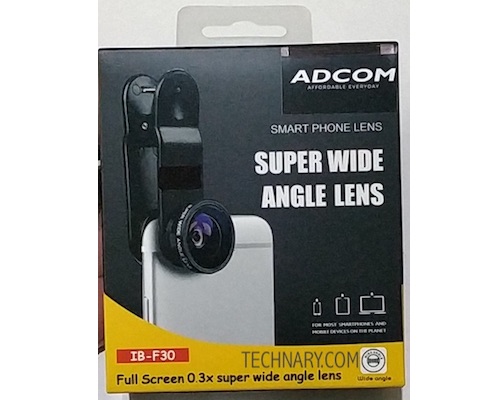 Adcom Full Screen Super Wide Angle Clip On Mobile Phone Camera Lens