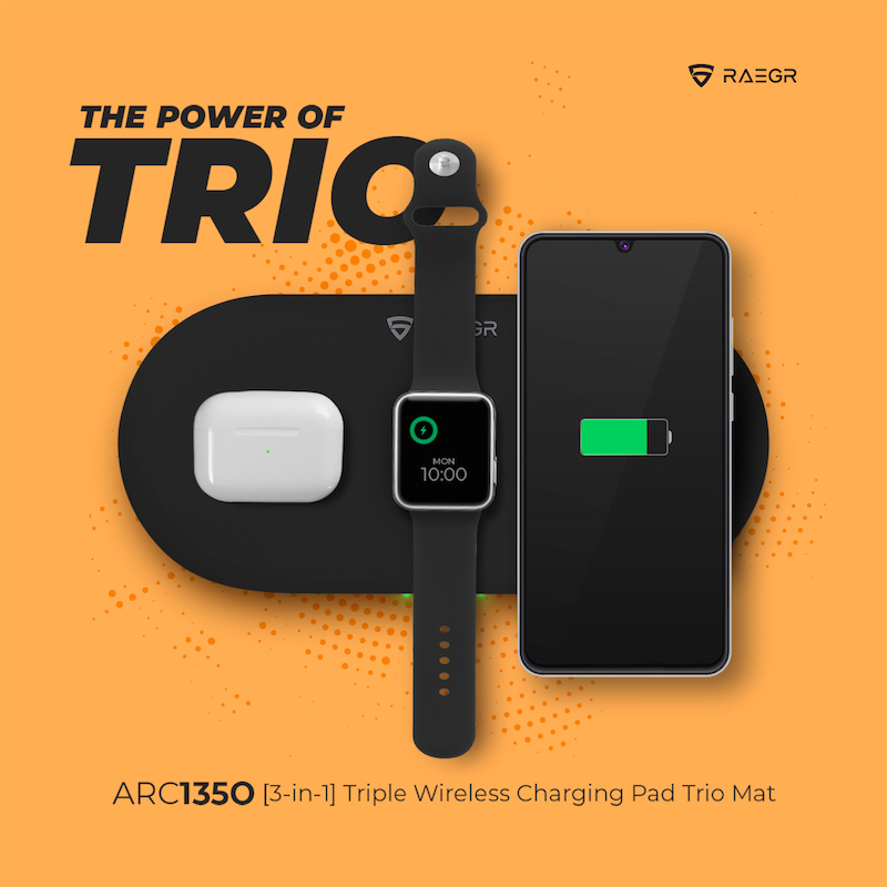 RAEGR Arc 1350 Triple wireless charging mat launched