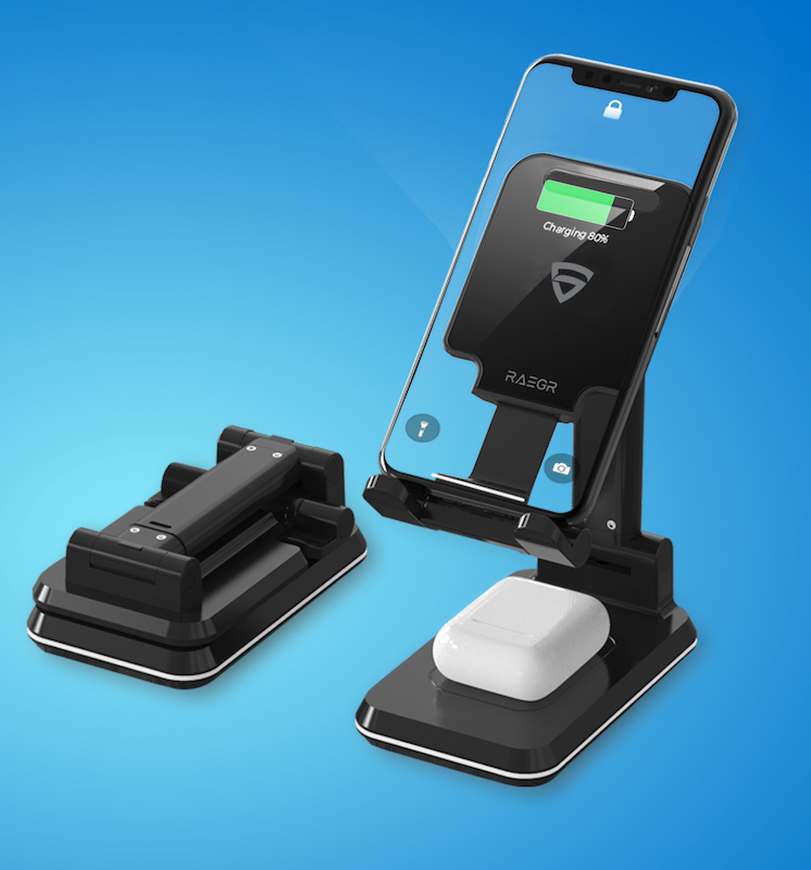 RAEGR Arc 1200 2 in 1 Adjustbale Height and Angles Wirelss Charger launched