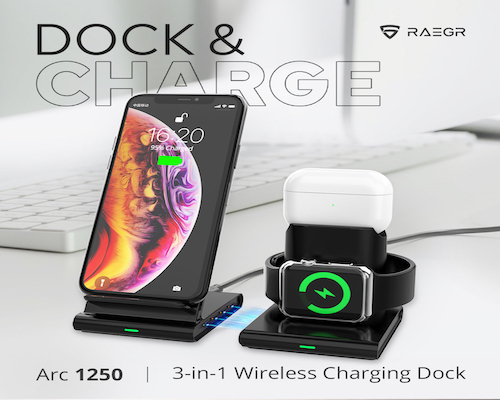 RAEGR Arc 1250 Modular 3 in 1 charging station launched