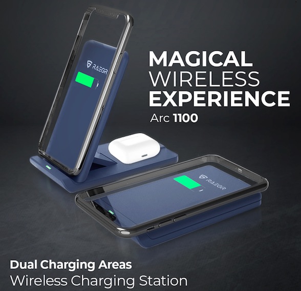 RAEGR Arc 1100 2 in 1 Wireless Charging Foldable Stand launched