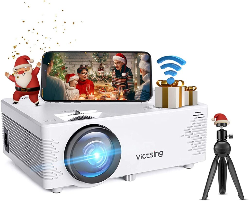 VicTsing WiFi Projector Overview Projector with Tripod Technary