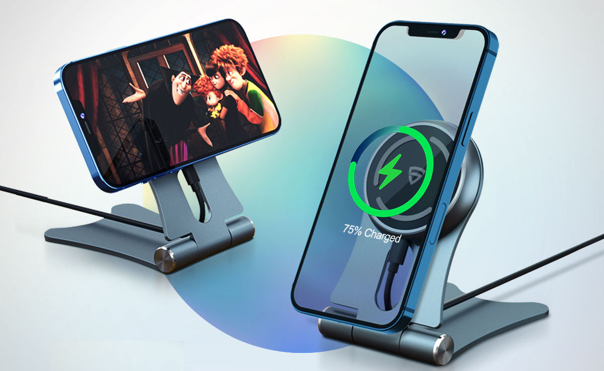 RAEGR MagFix Arc M1320 15W Wireless Charger Stand for Apple iPhone 12 Series
