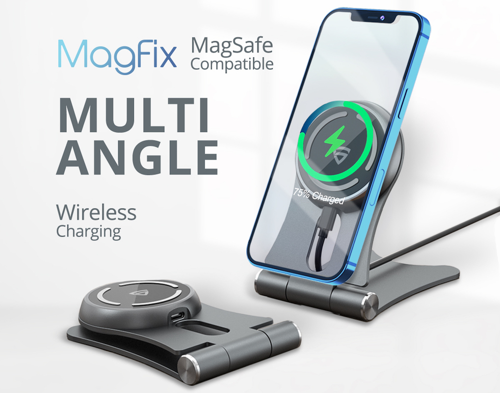RAEGR MagFix Arc M1320 15W Wireless Charger Stand for Apple iPhone 12 Series