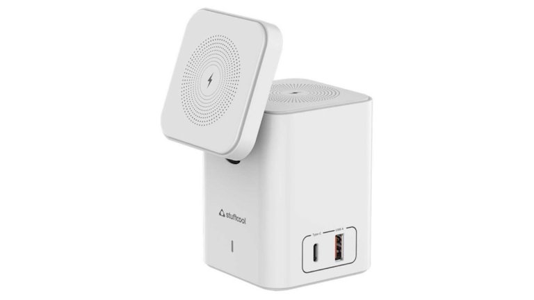 Stuffcool Magic 2 in 1 Magnetic Wireless Charging Station with 30W Type C Output