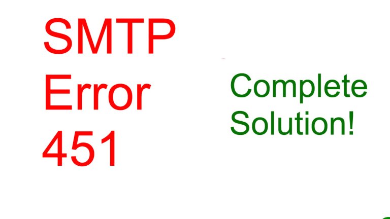 SMTP Error 451 - How to Resolve?