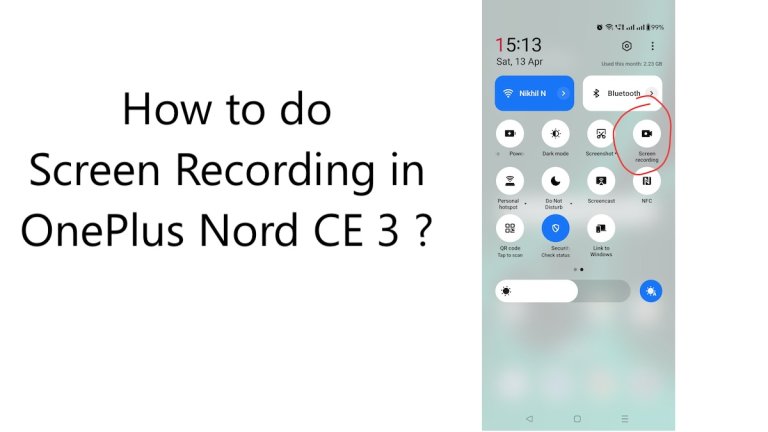 How to do Screen Recording in OnePlus Nord CE 3