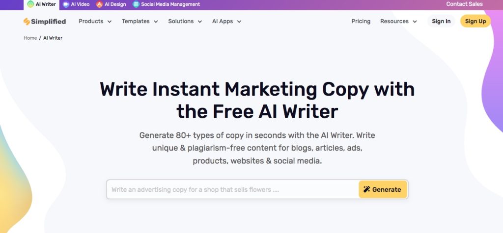 Free AI Writer