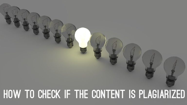 How to check if the Content is Plagiarized