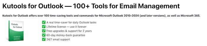 Kutools for Outlook Review