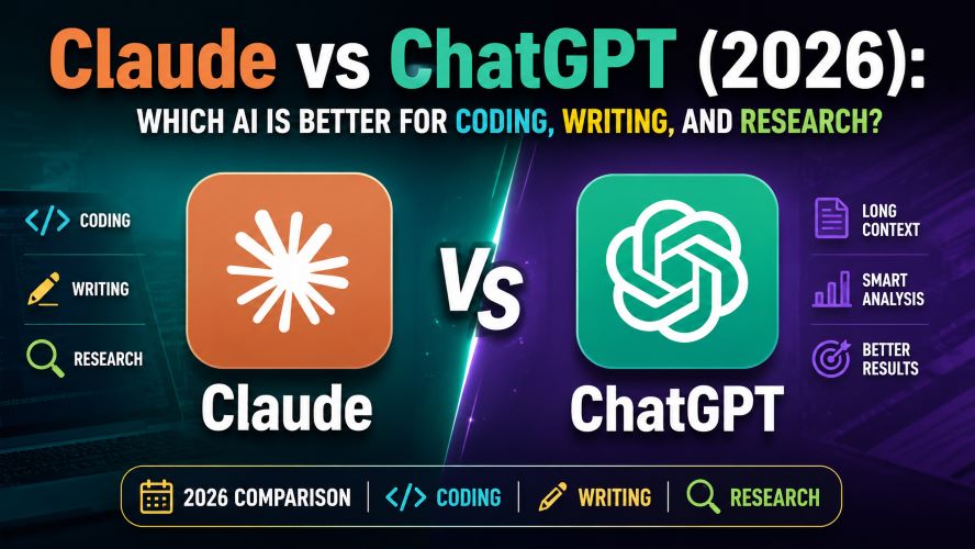 Claude vs ChatGPT (2026): Which AI Is Better for Coding, Writing, and Research?