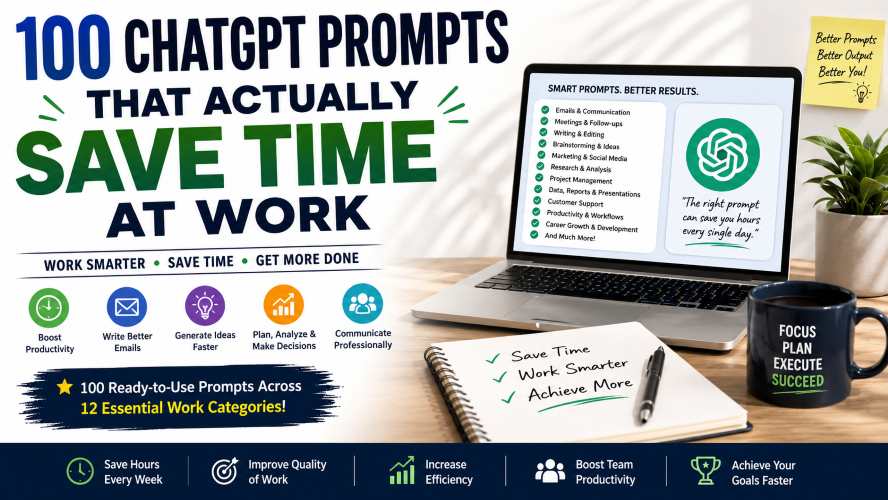 100 ChatGPT Prompts for Work (2026 Guide)