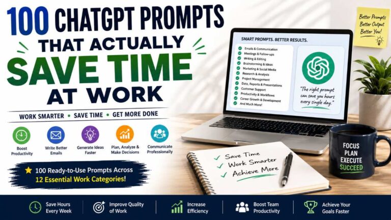 100 ChatGPT Prompts for Work (2026 Guide)