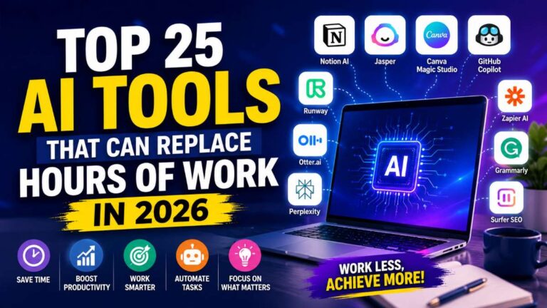 Top 25 AI Tools That Can Replace Hours of Work in 2026
