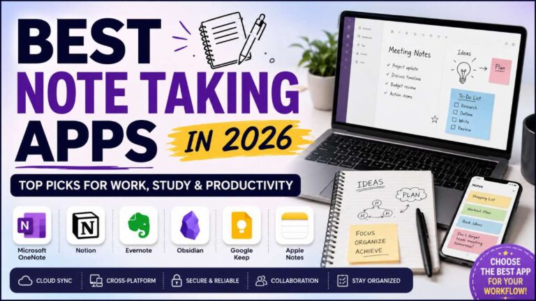 Best Note Taking Apps in 2026: Top Picks for Work, Study & Productivity